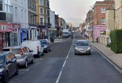 Herne Bay’s High Street was identified as a ‘key repeat location’ for violent crime. Picture: Google