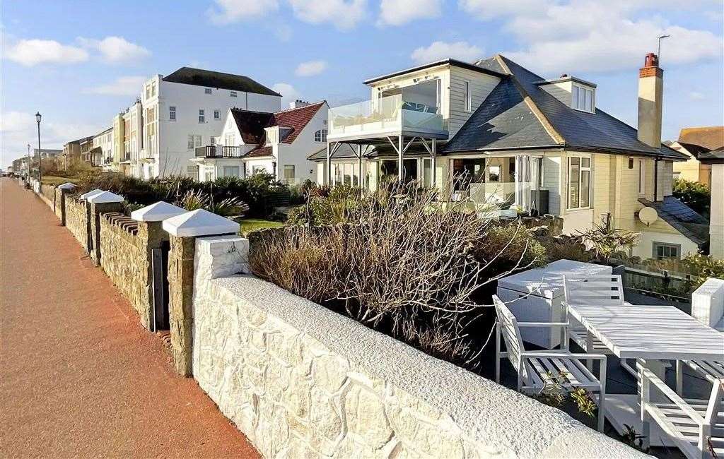 The property sits within a row of houses on Hythe's Marine Parade. Picture: Fine and Country
