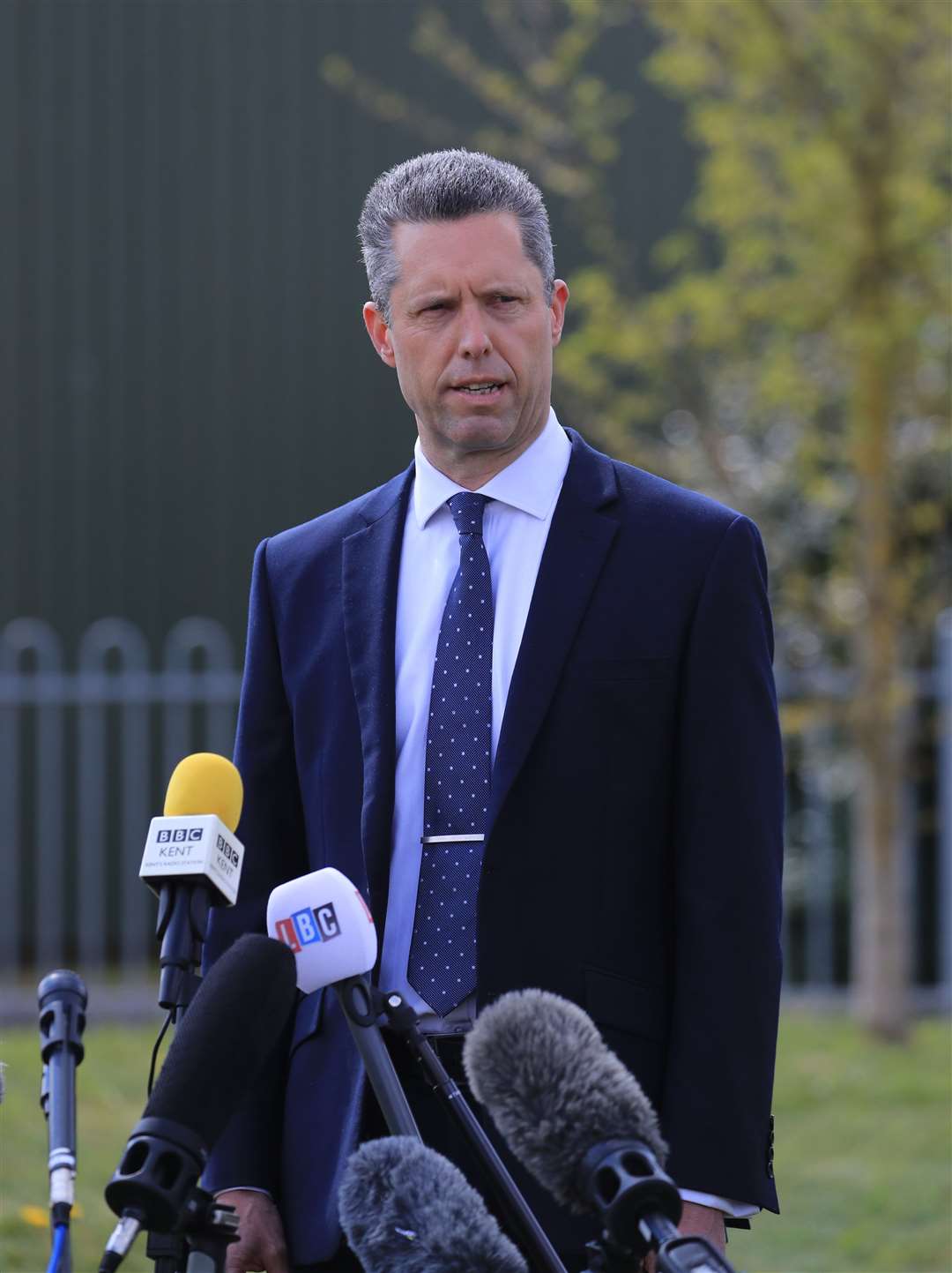 Assistant Chief Constable Tom Richards speaking at a press conference in Aylesham, East Kent (Gareth Fuller/PA)