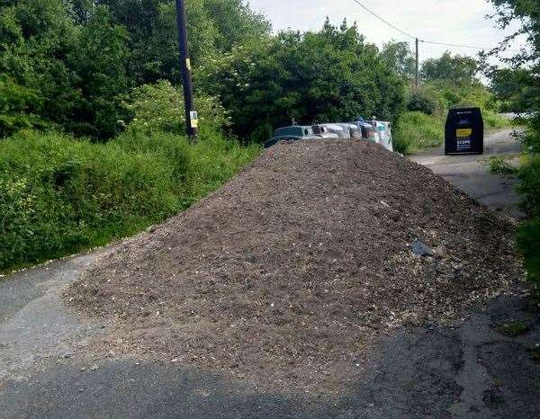 The soil was left in Birchwood Road, Dartford. Picture: Dartford Borough Council