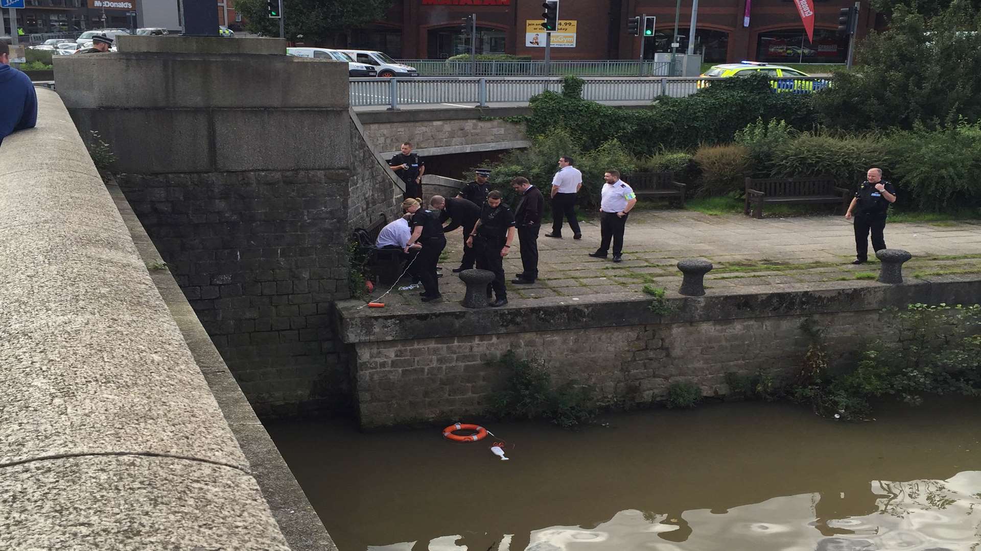 The scene, at the River Medway