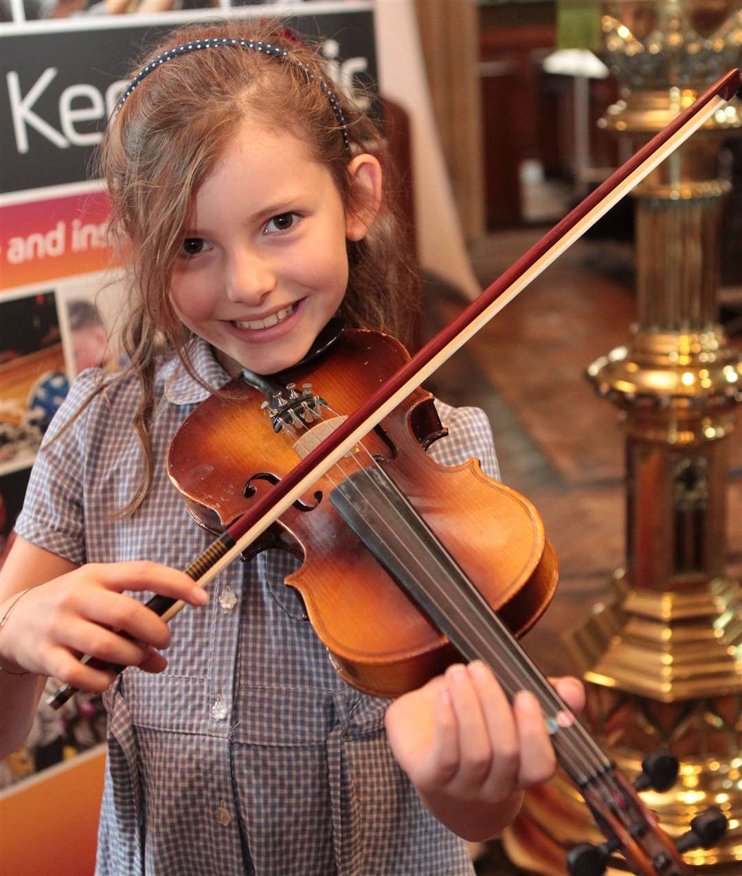 Rachel plays the violin last year as part of the festival's performance of The Great Enormo Picture: John Westhrop