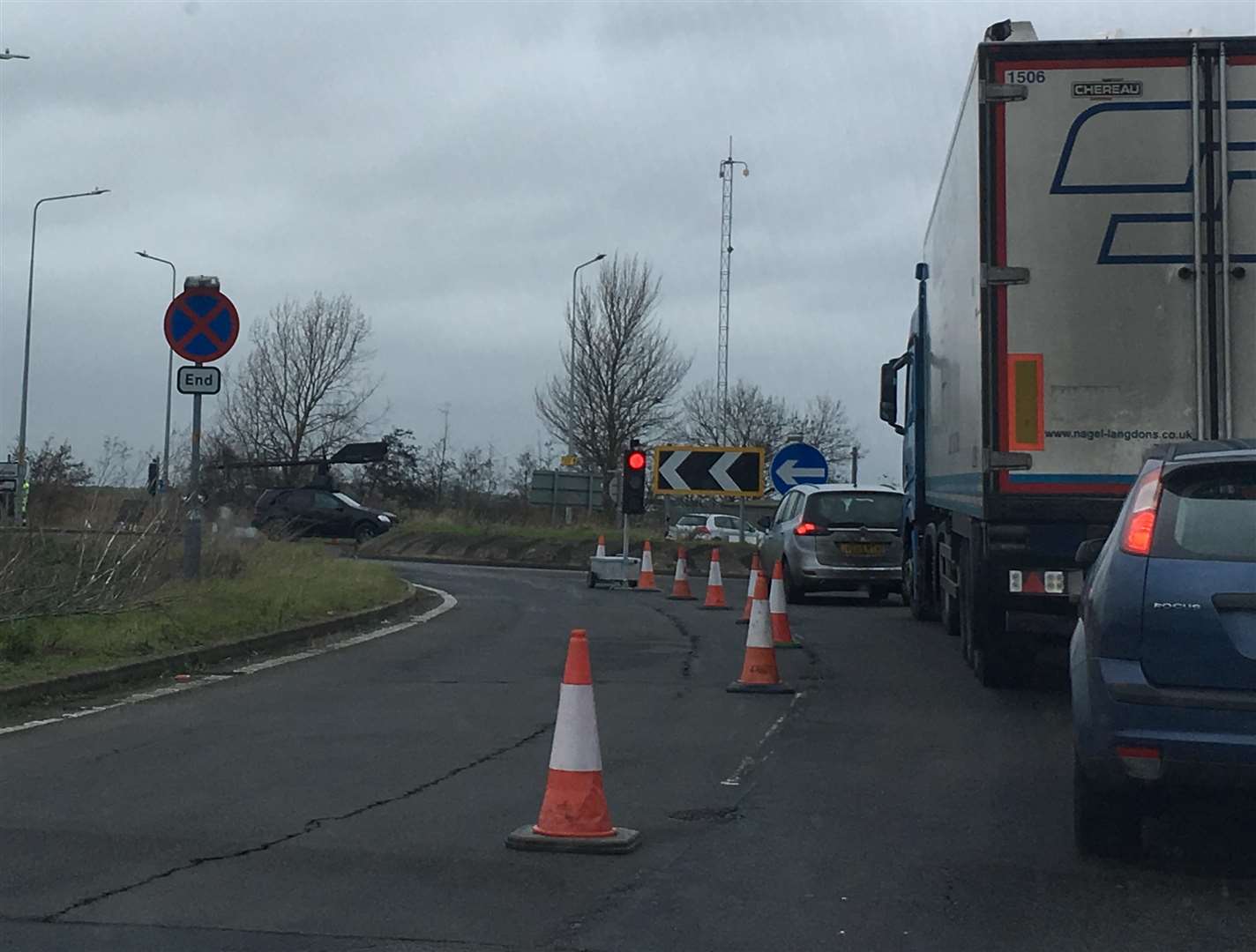 The film crew shooting for the Renault commercial was spotted with a camera attached to a car