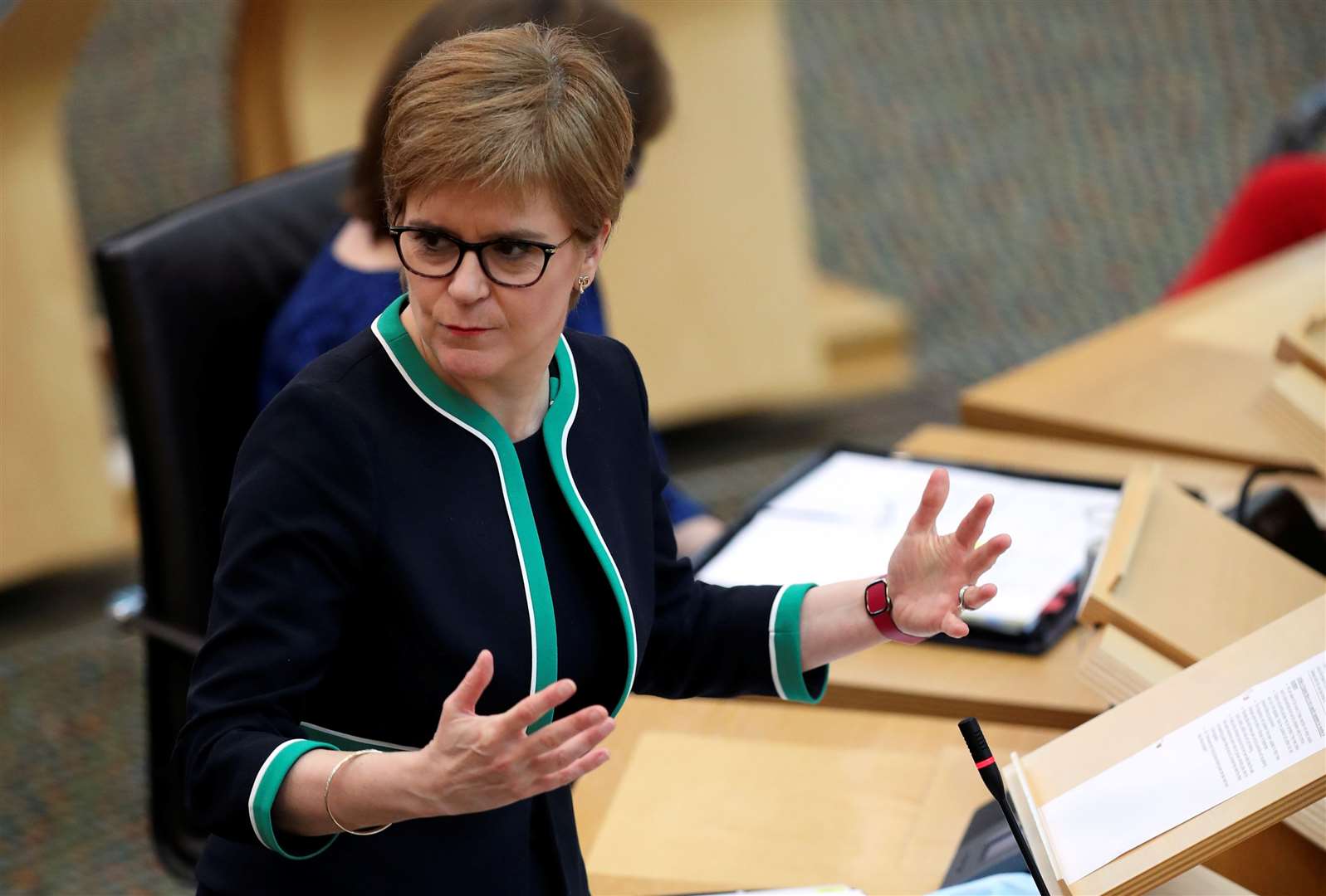 Nicola Sturgeon announced a ban on household mixing indoors (Russell Cheyne/PA)