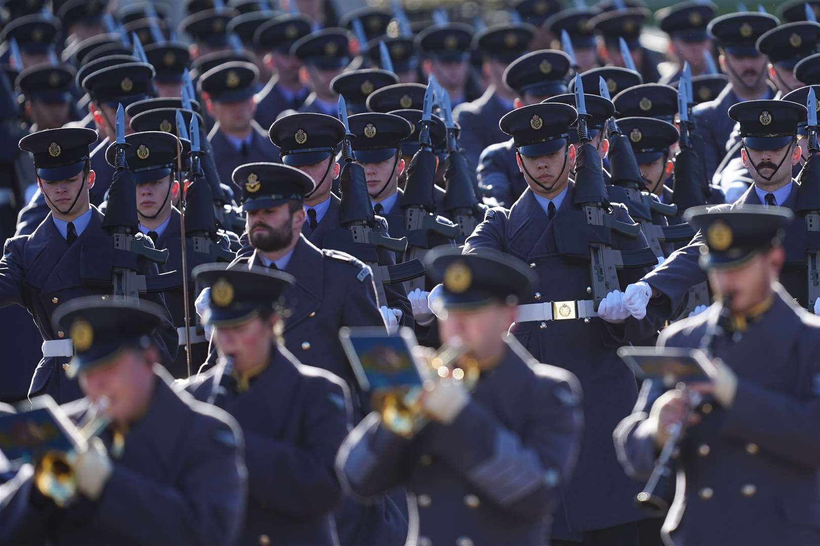 Members of the armed forces on The Mall (James Manning/PA)