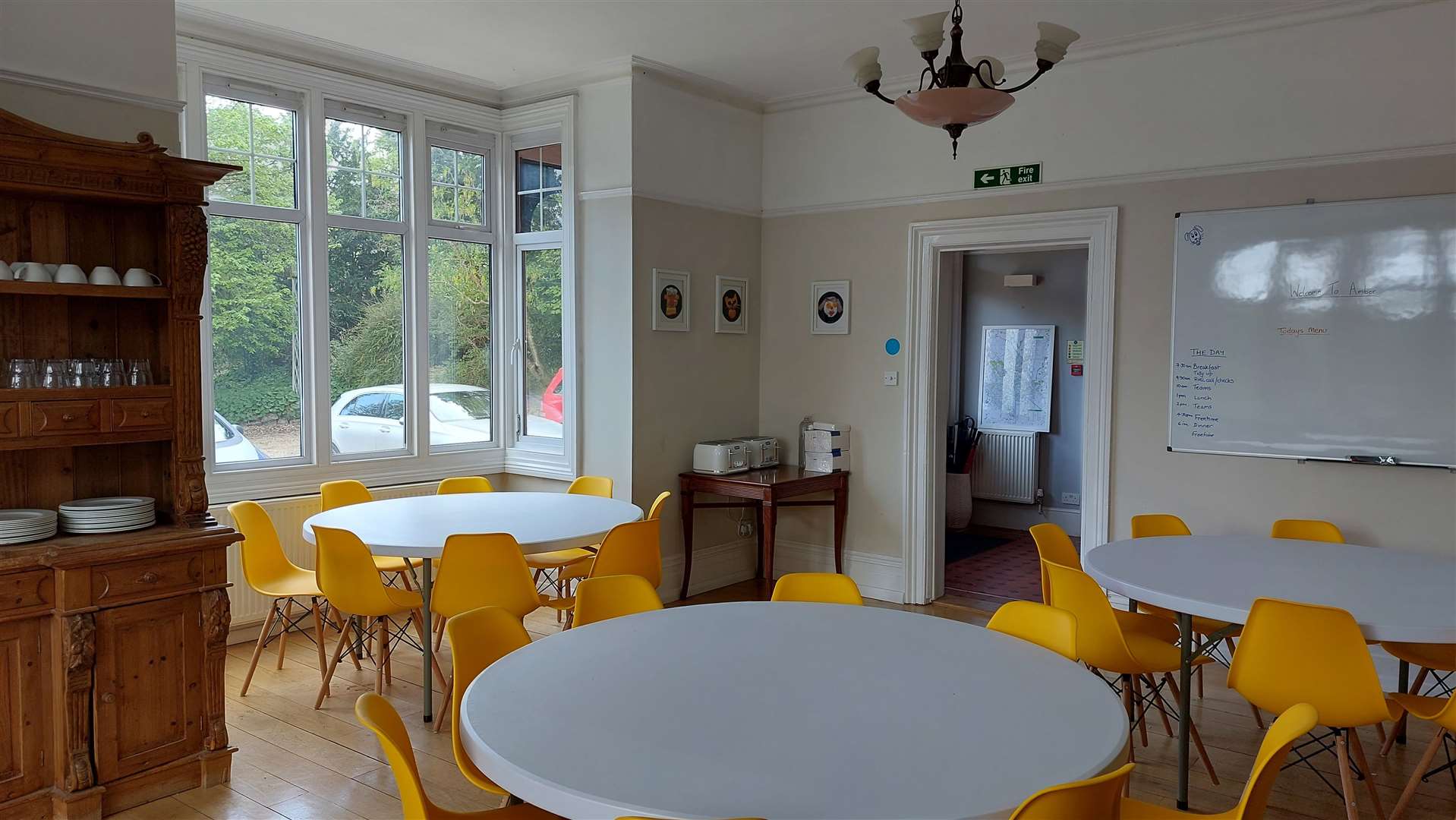 The dining area inside the former B&B