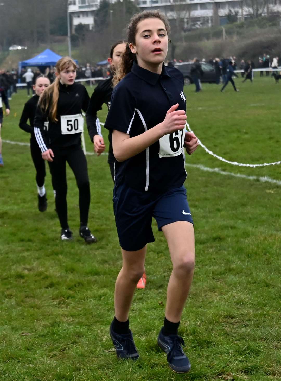 No.67 Matilda Barling in Year 7 competition for the Maidstone district. Picture: Simon Hildrew