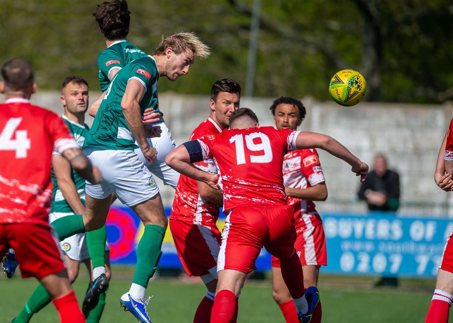 Tommie Fagg gives Ashford the lead against Ramsgate Picture: Ian Scammell