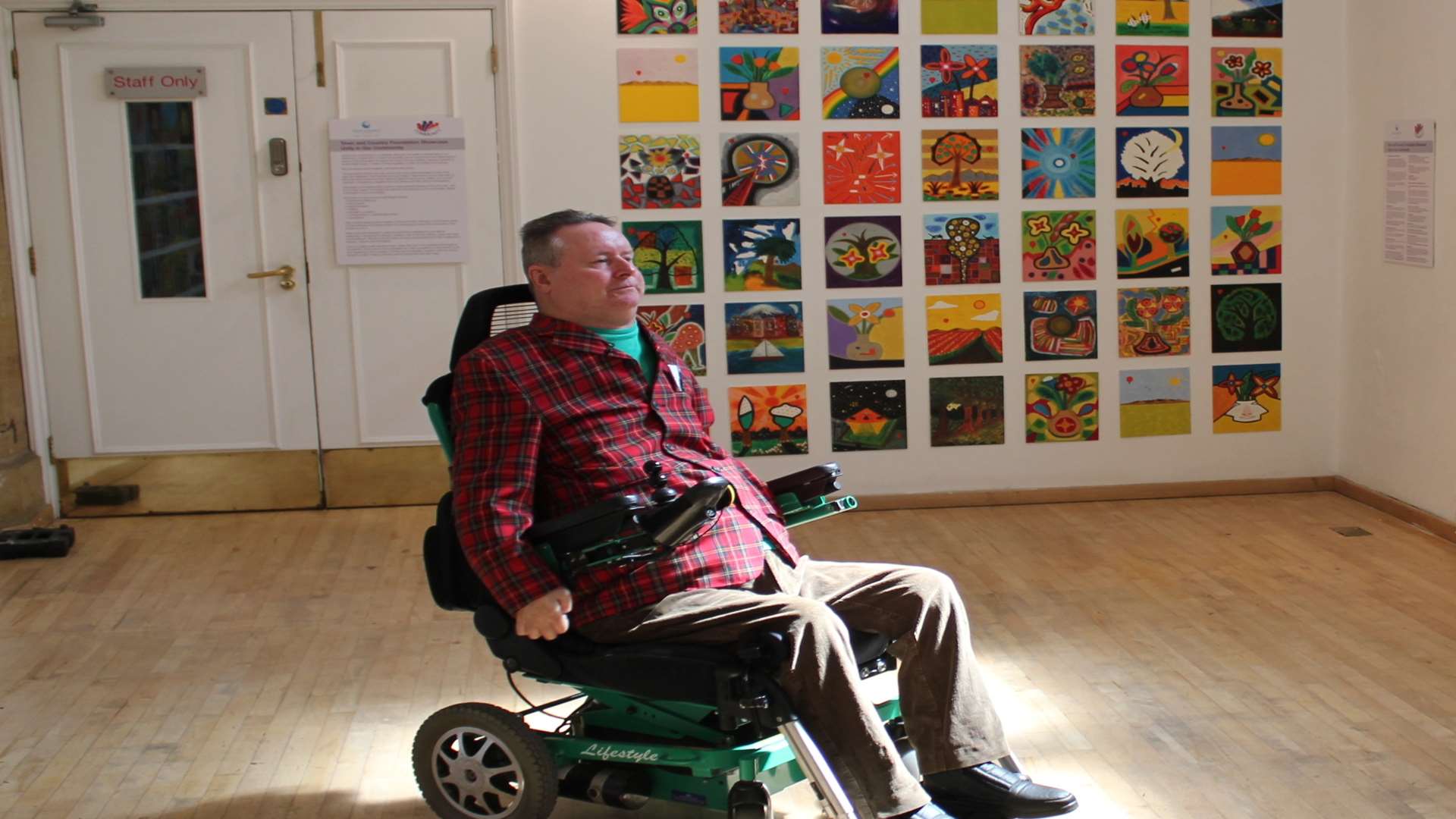 Roger Pedrick also unveiled an exhibition at the Trinity Theatre last year