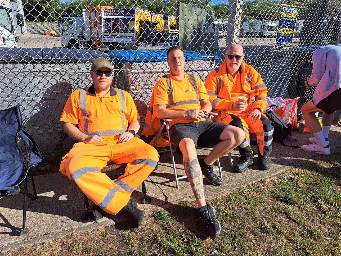 Canenco workers on the picket line in Wincheap, Canterbury