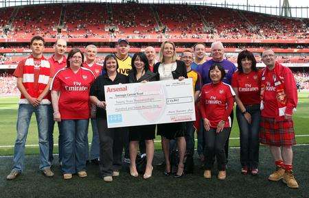 Arsenal supporters club cheque presentation