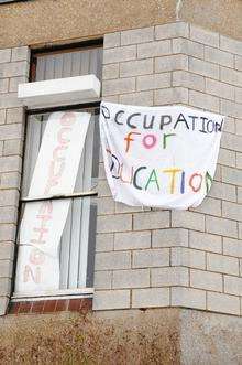 Students make their feelings known at Kent University's Canterbury campus