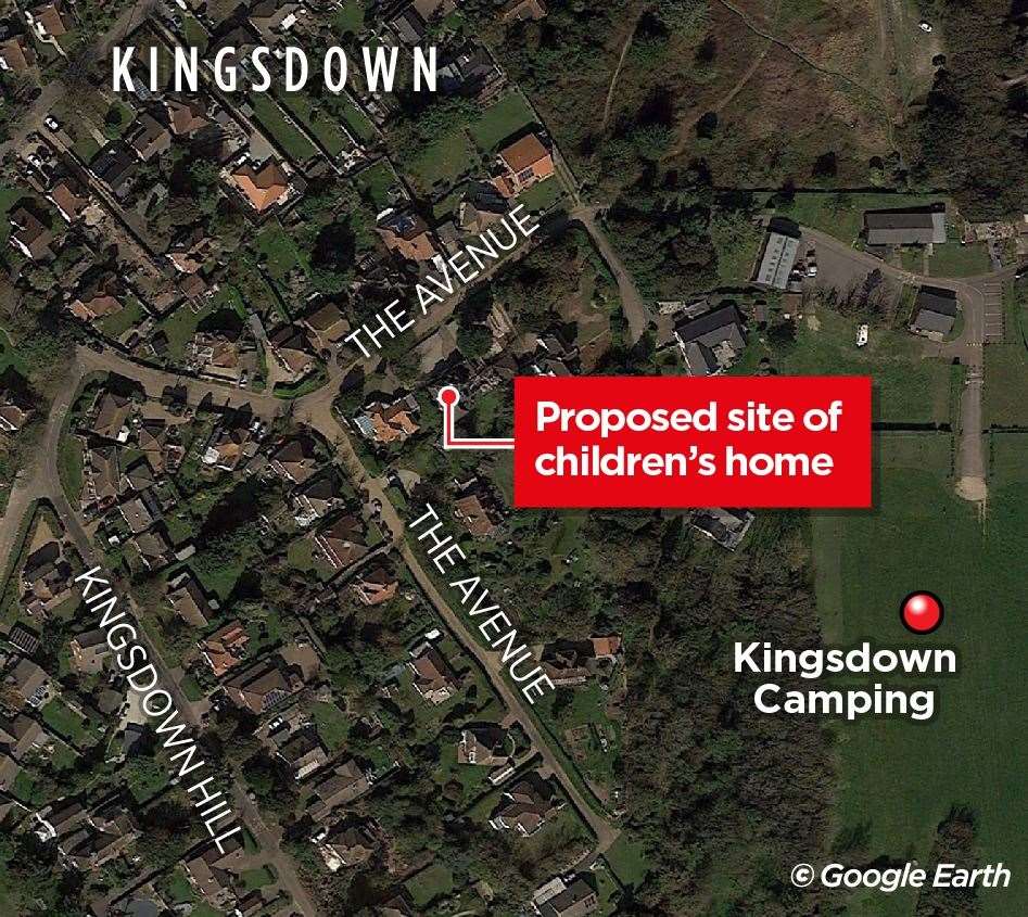 The site for the new children's home is near Kingsdown Camping