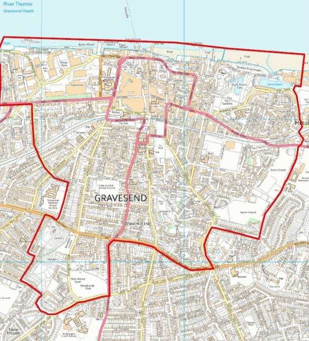 The alcohol control zone in Gravesham. Picture: Gravesham Borough Council