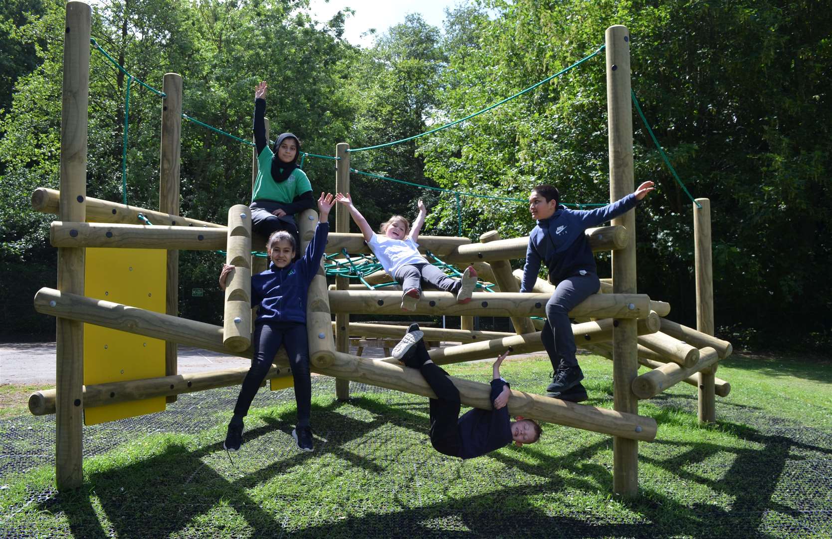 Pupils celebrate the Ofsted rating