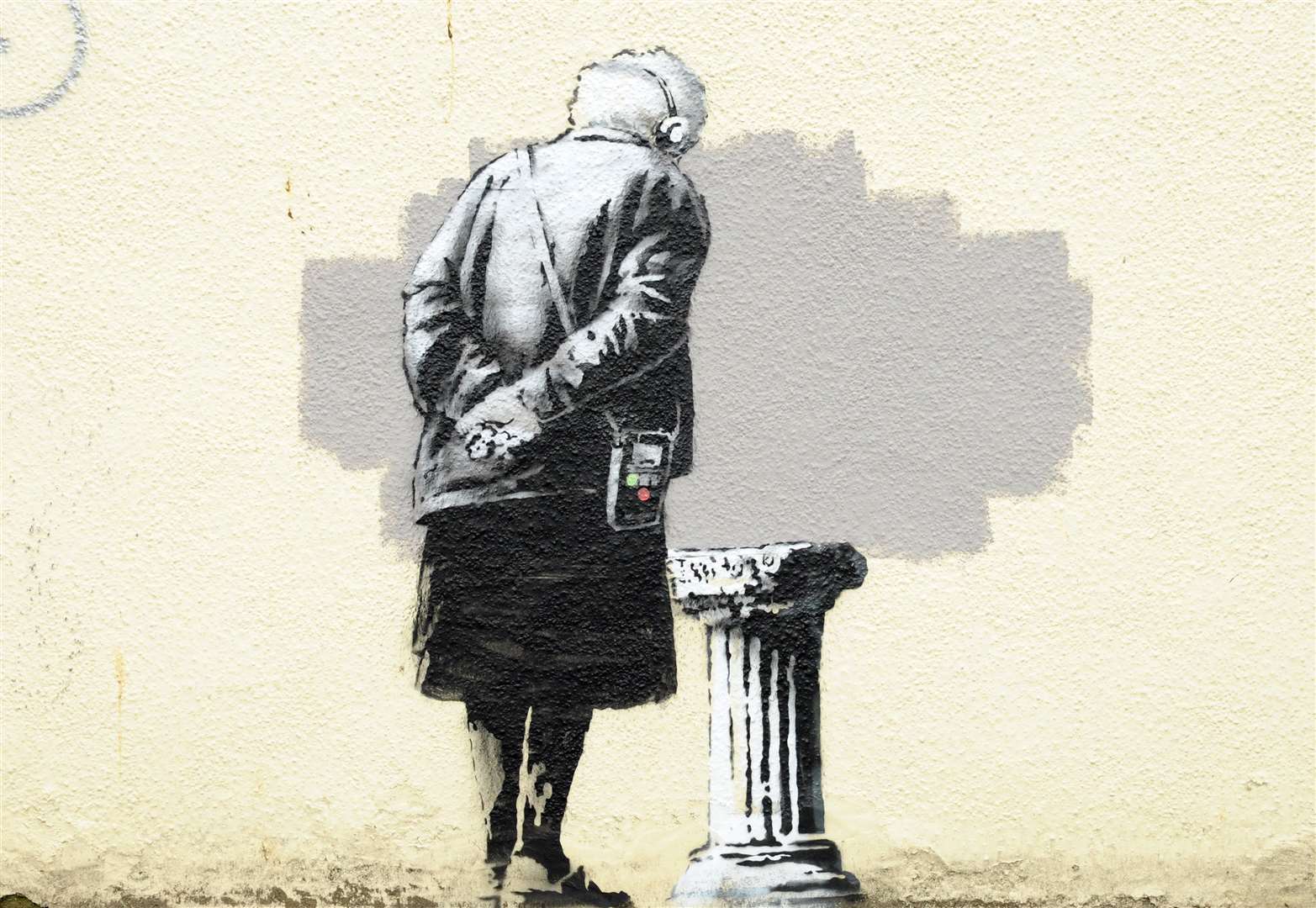 The famous Banksy appeared in Folkestone in 2014