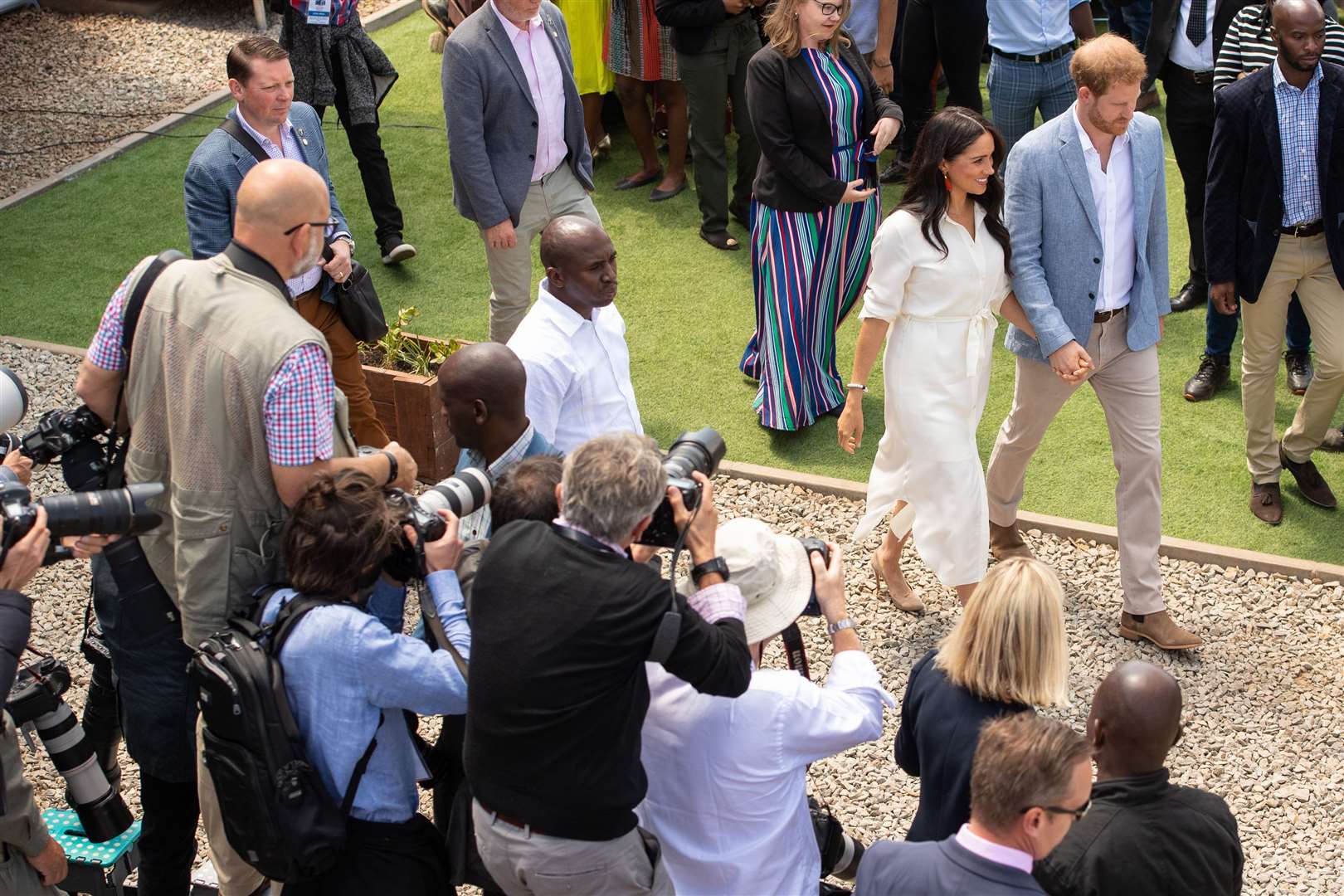 The Sussexes in South Africa (Dominic Lipinski/PA)