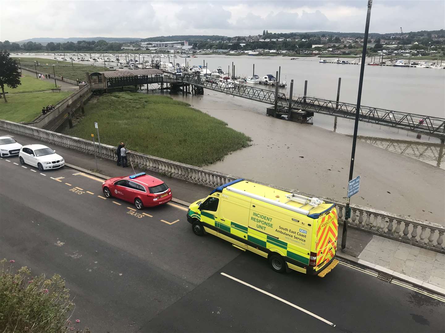 Emergency services at Rochester's Esplanade