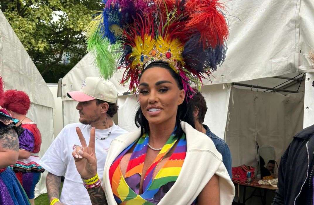 Katie Price performed at Canterbury Pride