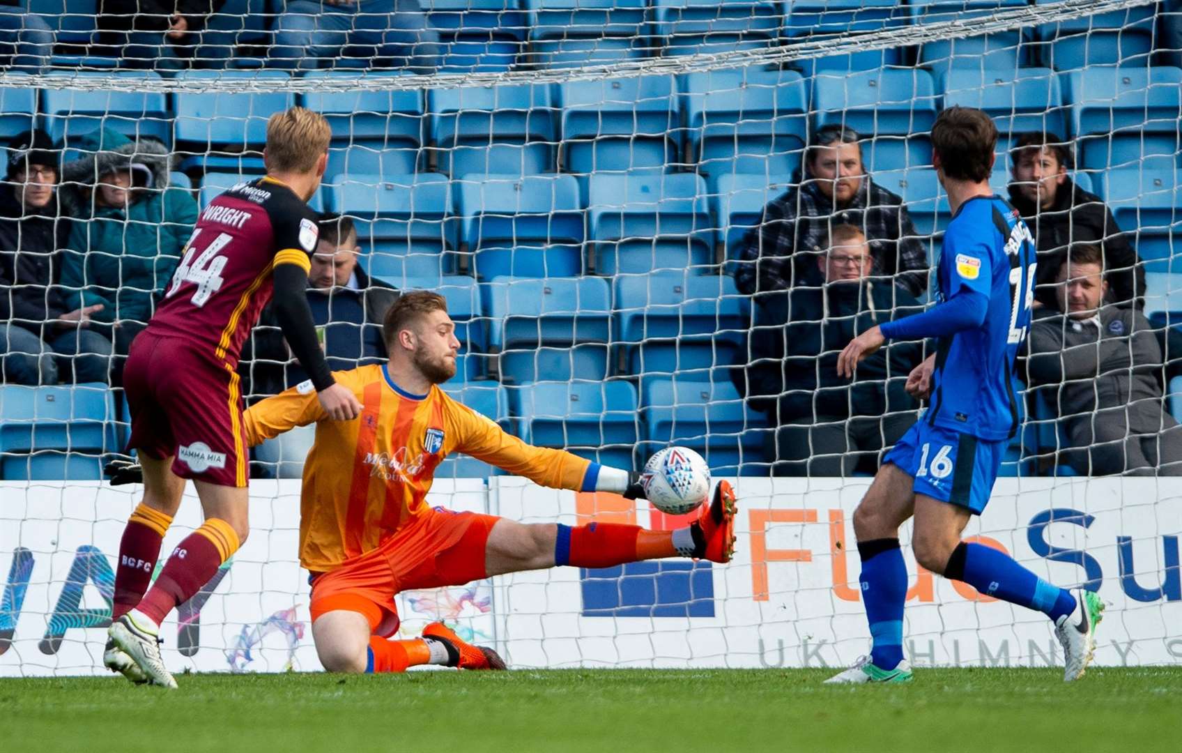 Tomas Holy makes a save from former captain Josh Wright Picture: Ady Kerry