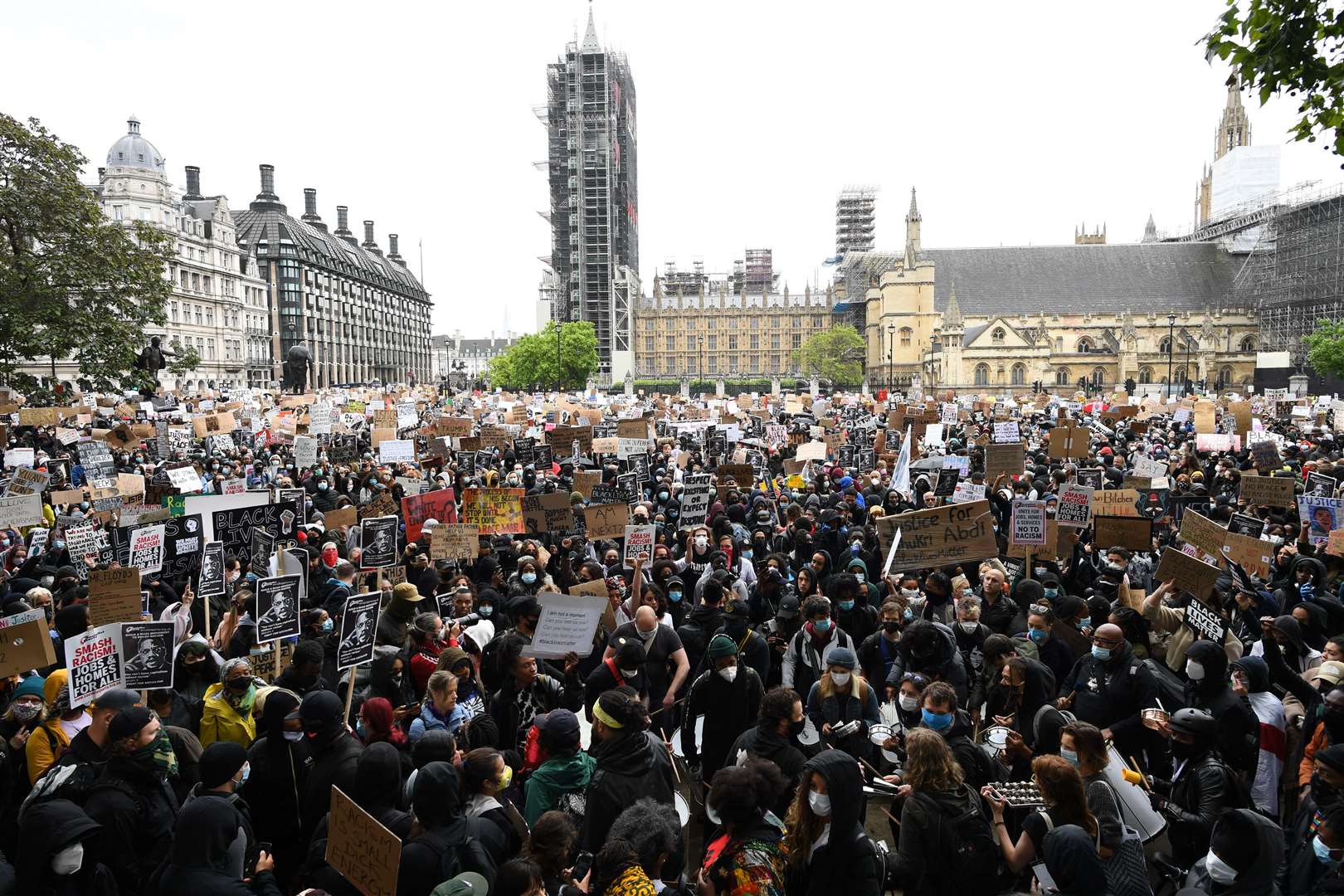 Thousands of people took part in a Black Lives Matter rally in London (Stefan Rousseau/PA)