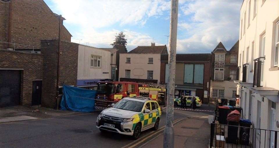 A car has ploughed into the Co-op Funeralcare in Ramsgate. Picture: Jamie Hoskins