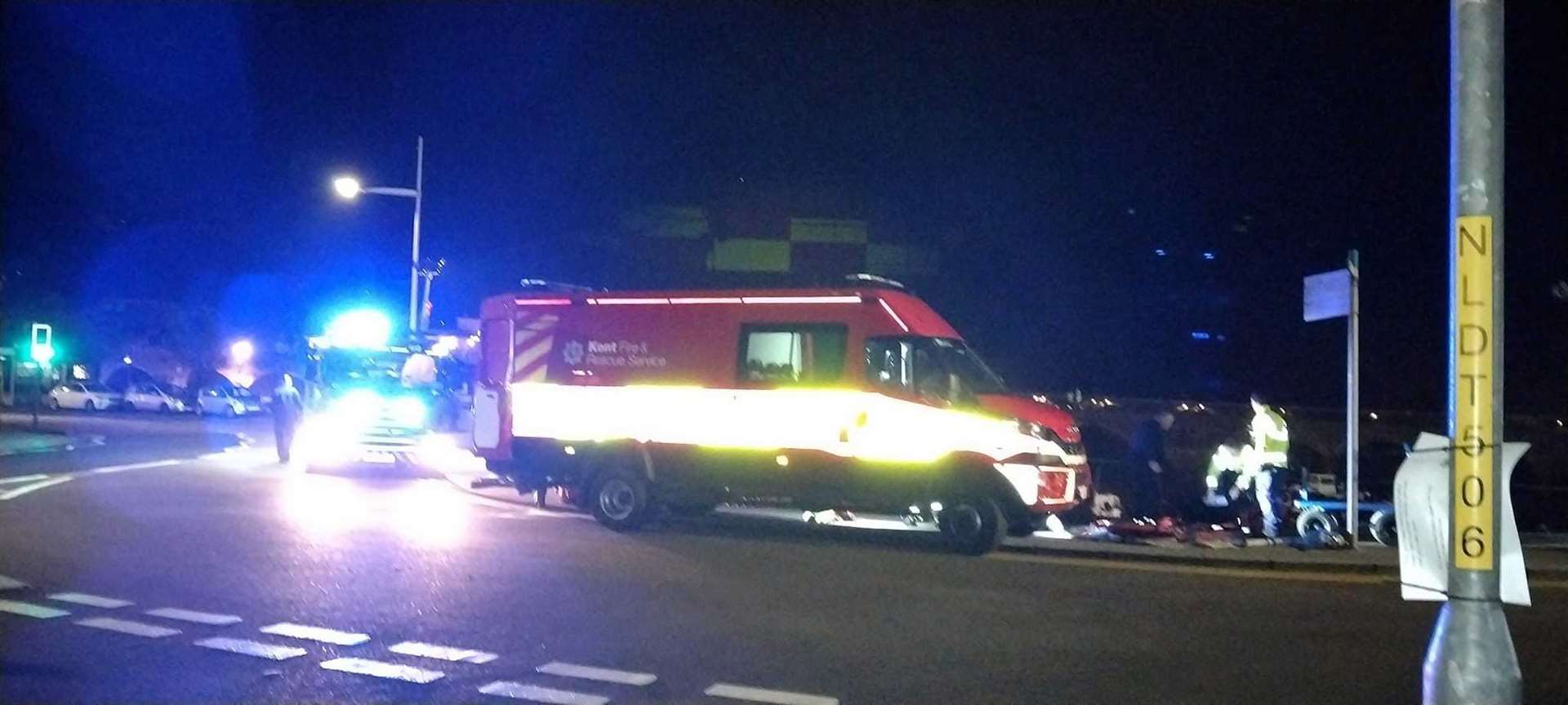 Coastguards and fire crews were called to Folkestone Harbour at about 4pm on Sunday November 24. Picture: Wayne Spillett