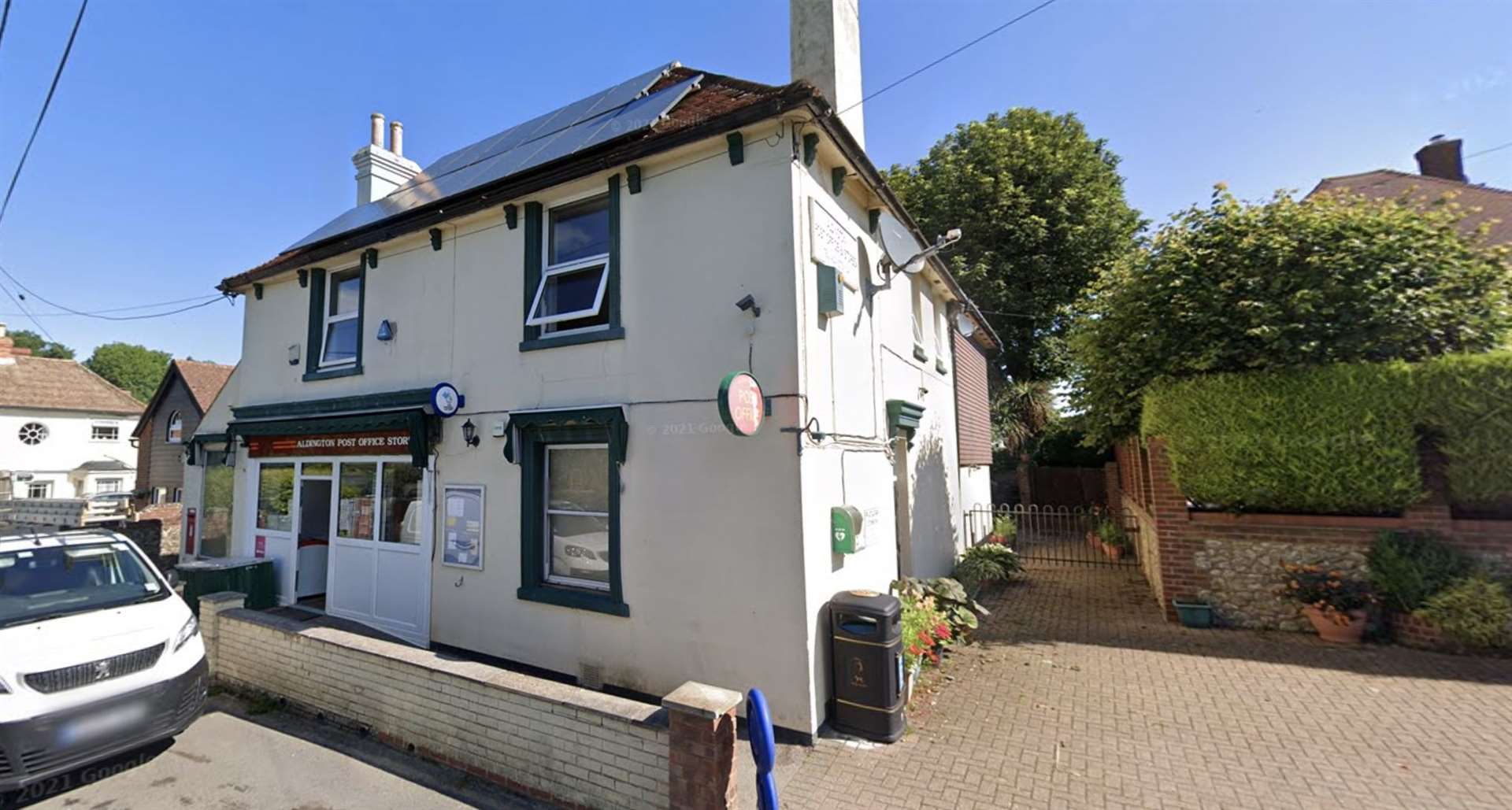 The Post Office in Aldington was damaged during an attempted robbery. Picture: Google Street View