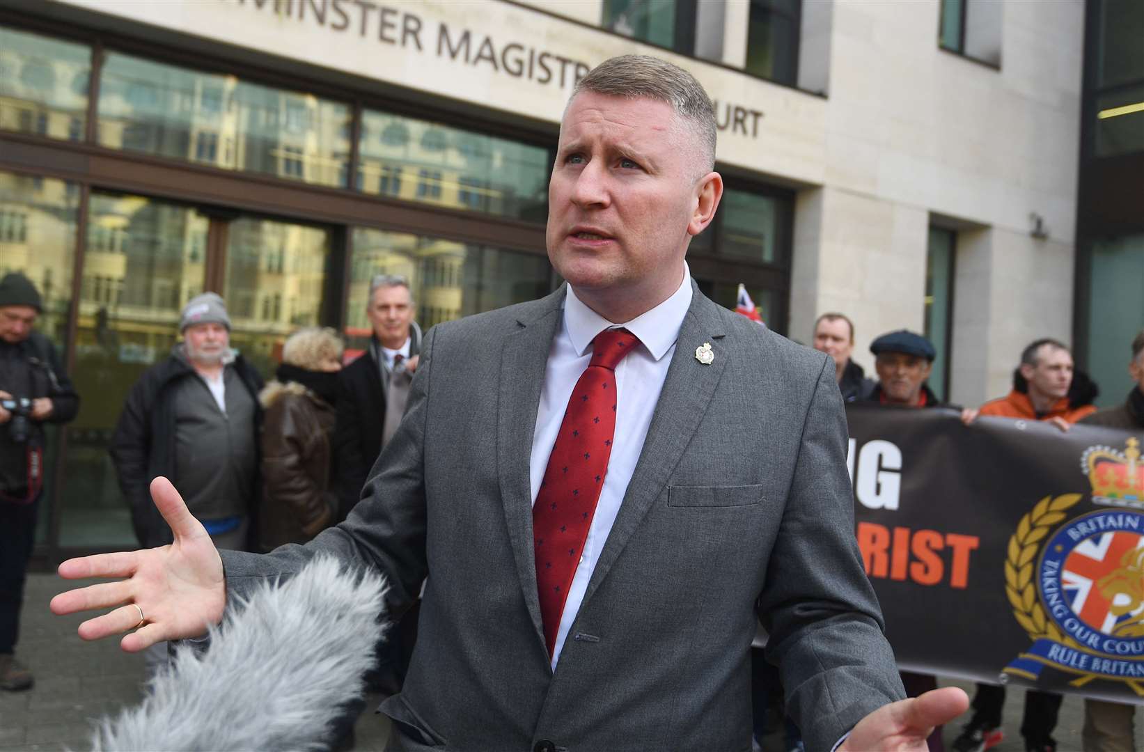 Paul Golding outside Westminster Magistrates’ Court (Victoria Jones/PA)