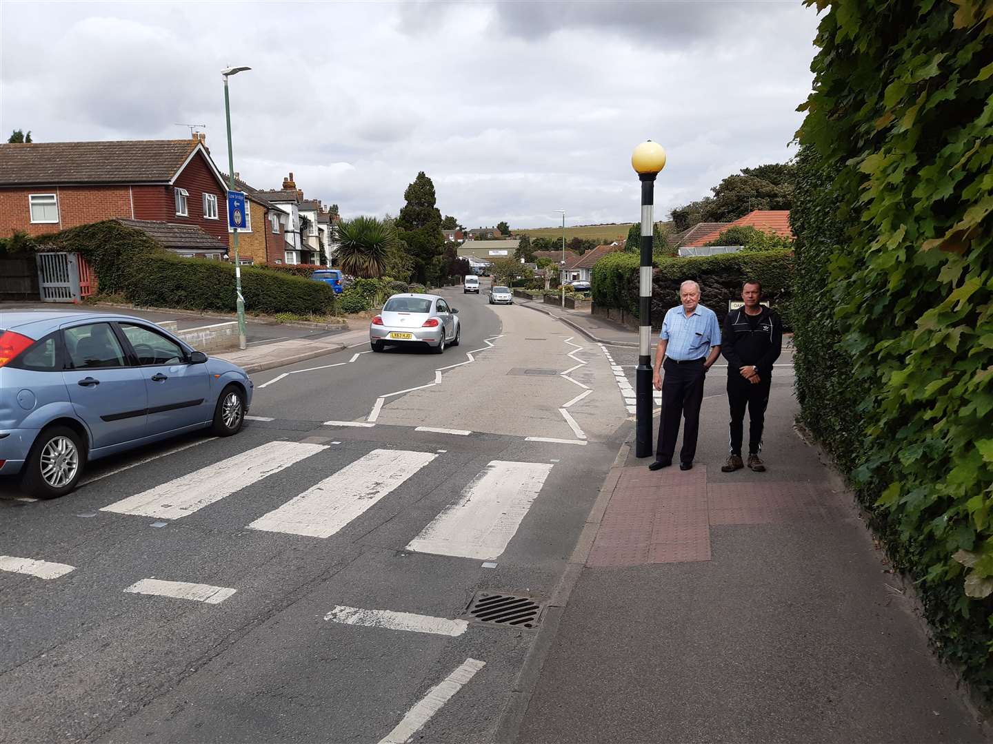 Peter Foster and Simon Palmer at the crossing