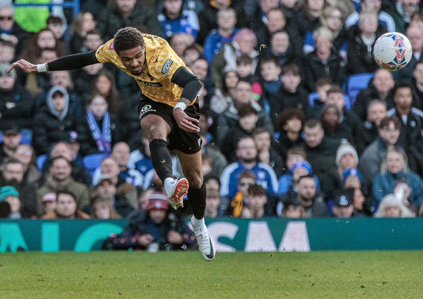 Liam Sole plays the pass for Lamar Reynolds' goal during Maidstone’s FA Cup fourth-round win at Ipswich. Picture: Helen Cooper