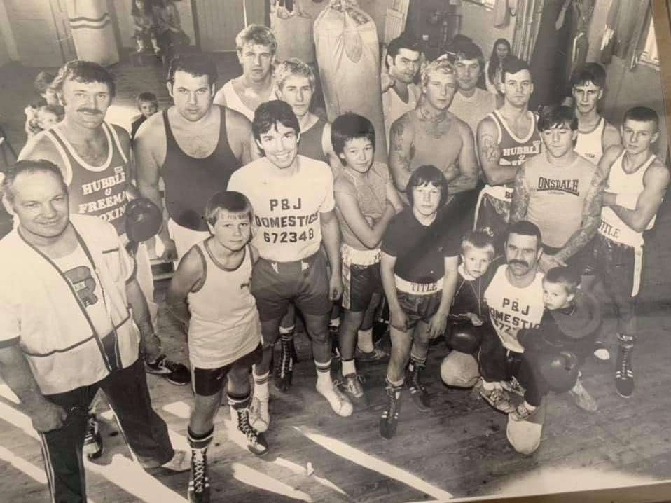 Eddie Henderson, back row left, in the early days