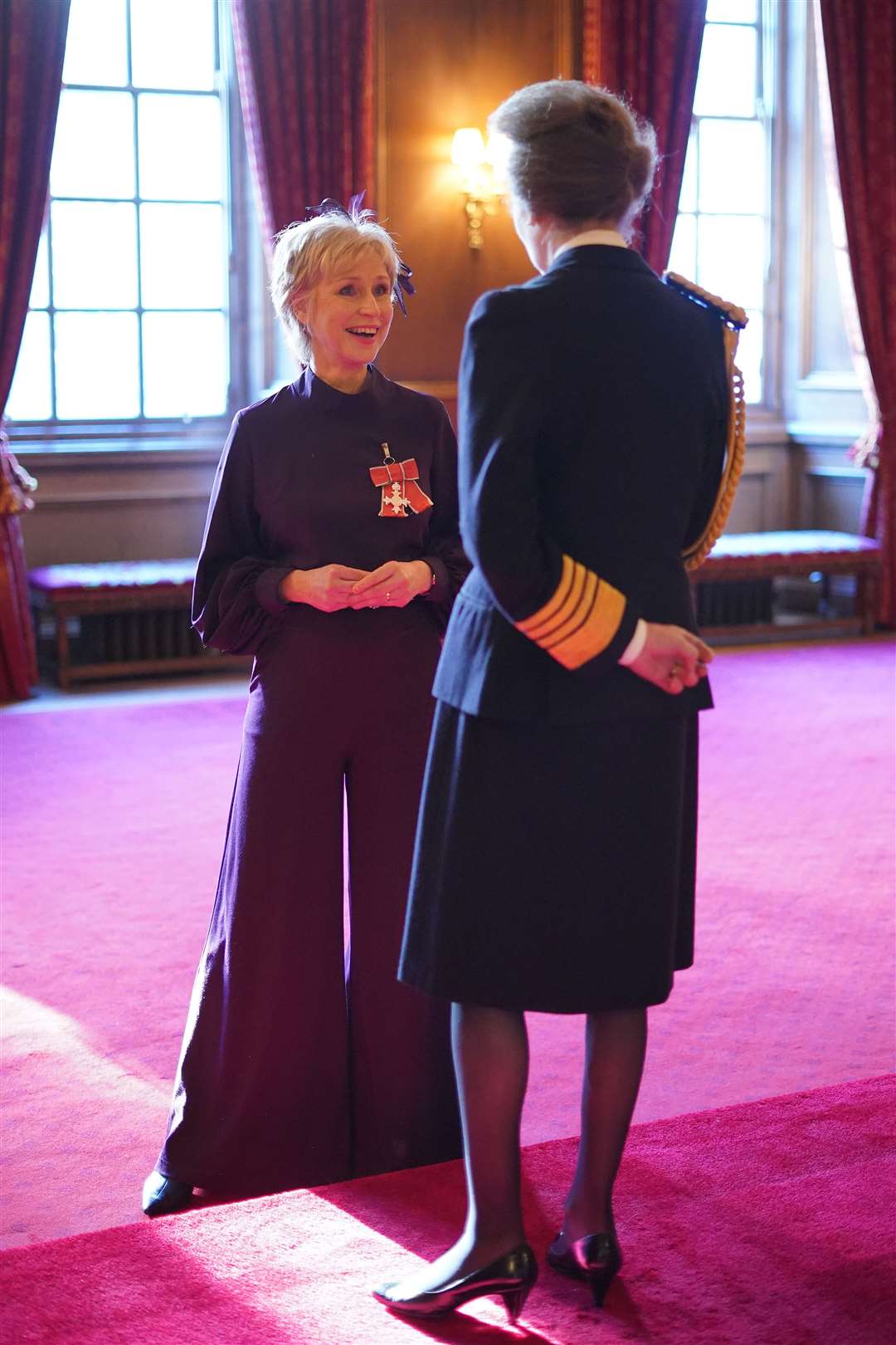 Sally Magnusson was honoured for her work with dementia patients (Jane Barlow/PA)