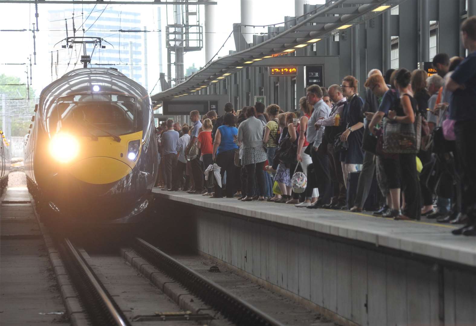 A Southeastern high-speed train arrives at London St Pancras International. Picture: Southeastern