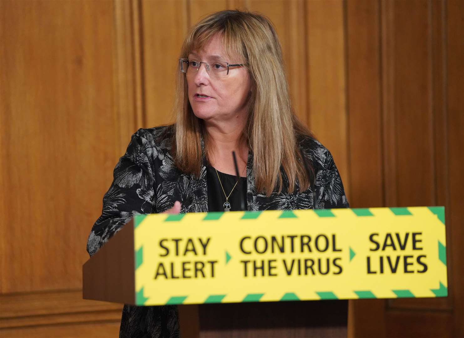  Sarah Albon, during a media briefing in Downing Street