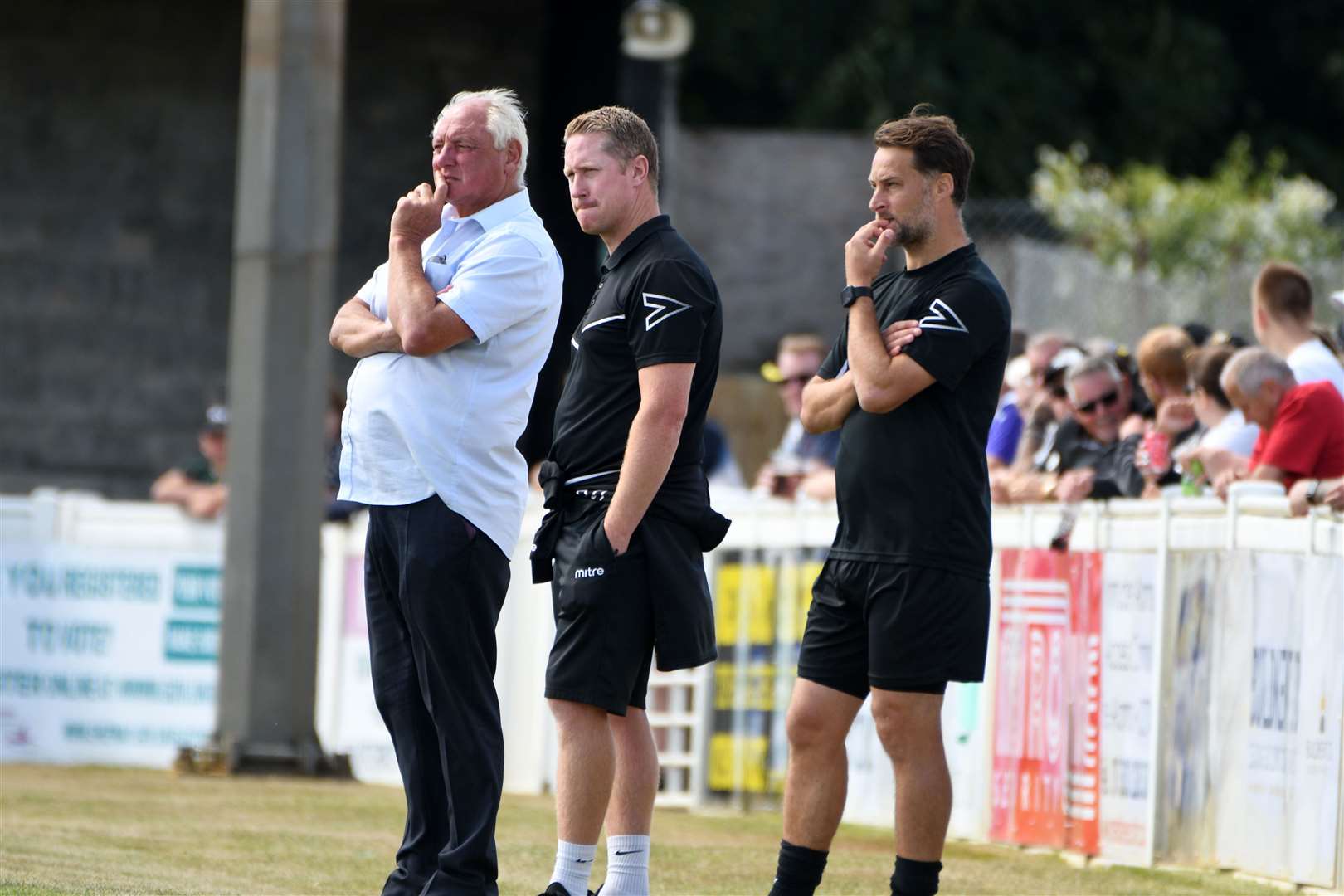 Folkestone manager Neil Cugley watches the weekend action Picture: Barry Goodwin