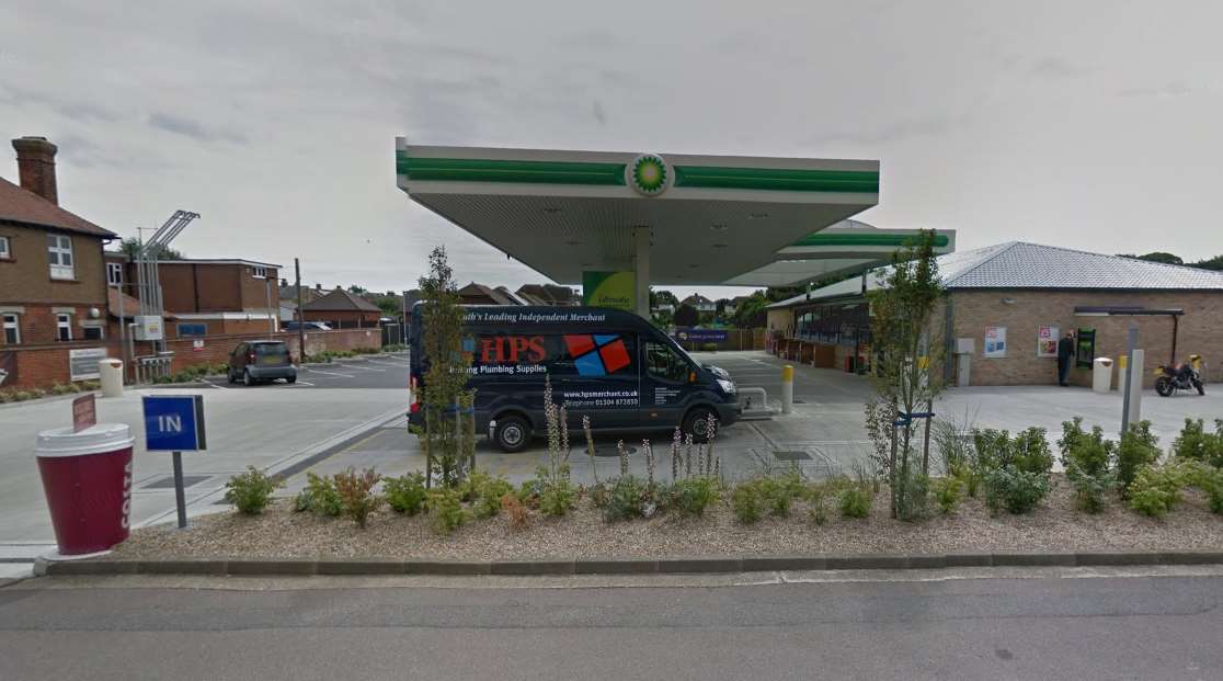 BP garage in London Road, Deal.