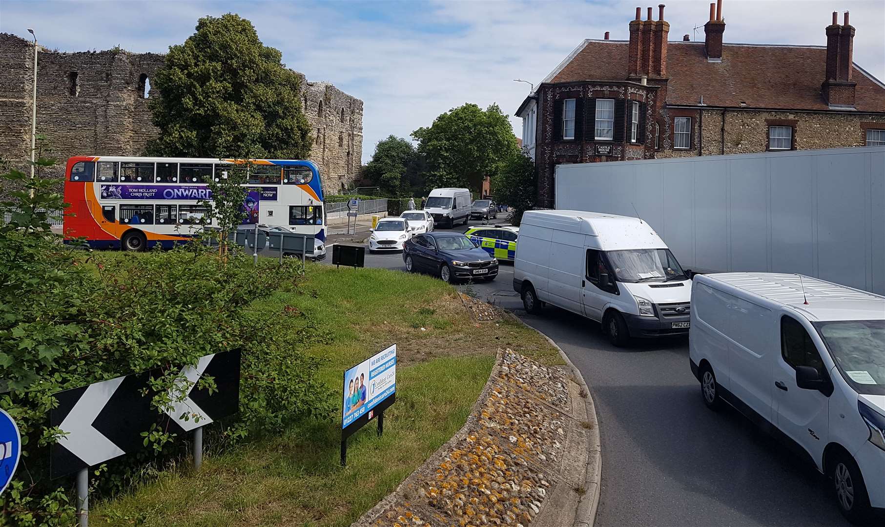 Hold-ups at Wincheap Roundabout as a result of the crash