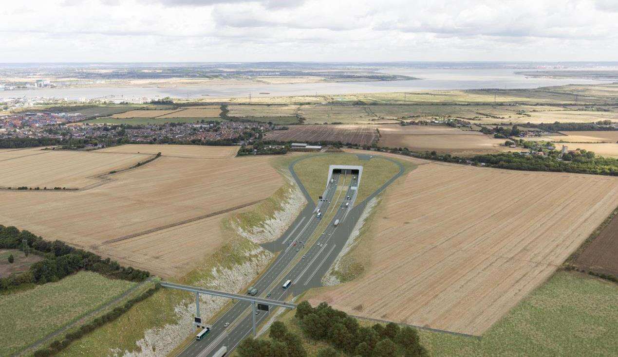 How the southern portal of the Lower Thames Crossing, in Kent, will look