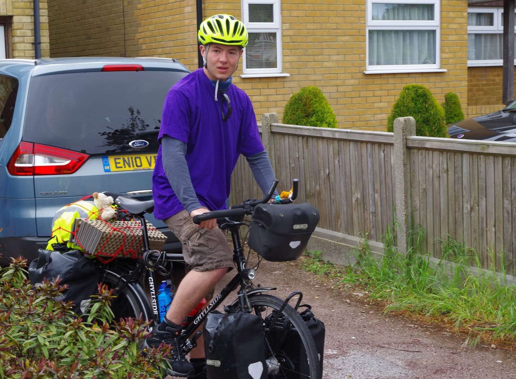 Josiah Skeats leaving his home in Herne Bay in 2015