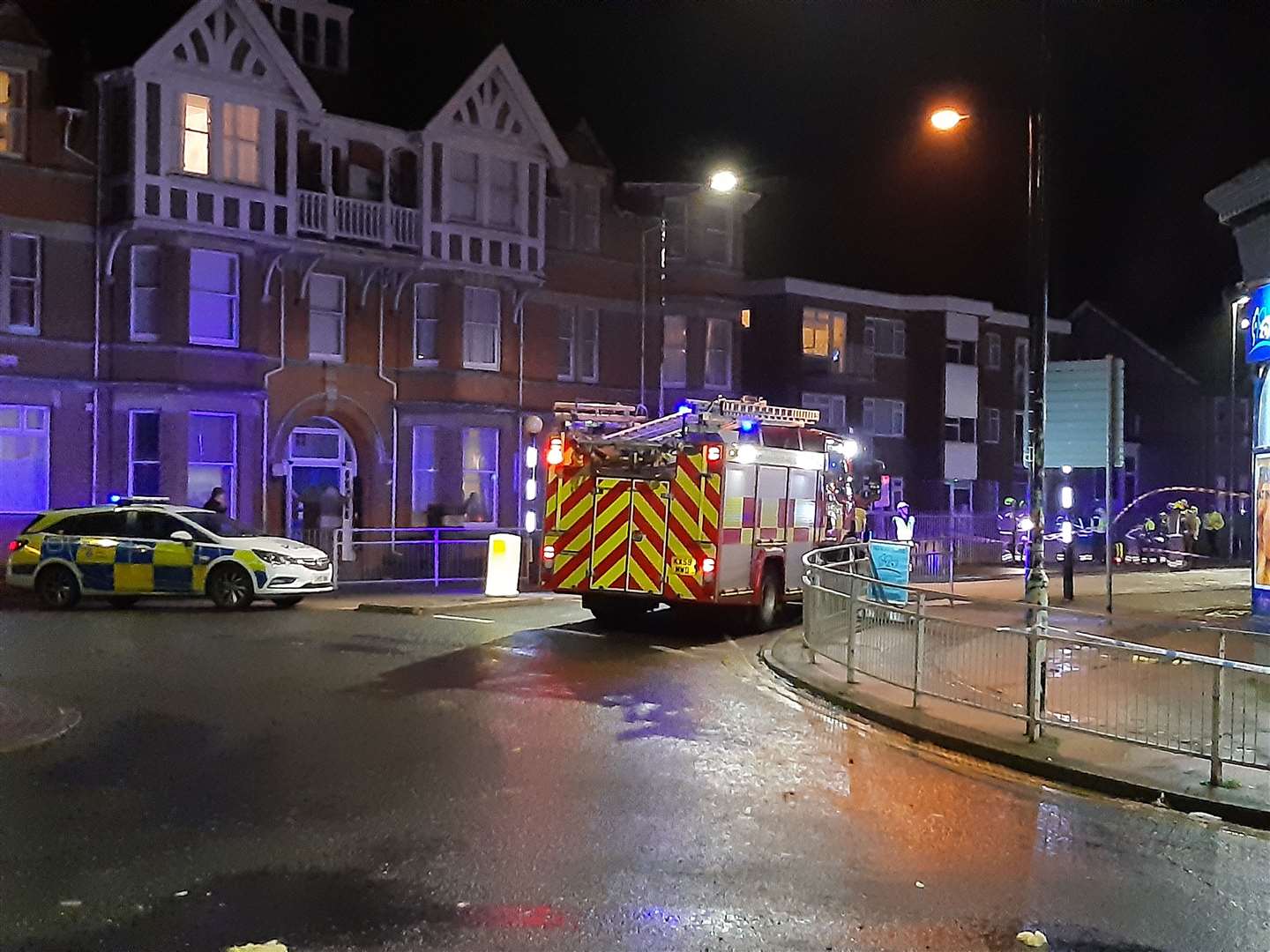 A roof collapsed above flats onto a shop in Herne Bay