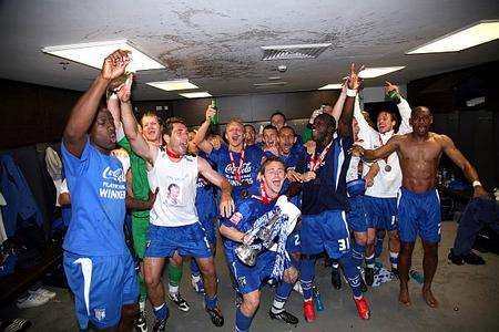 Dressing room celebrations