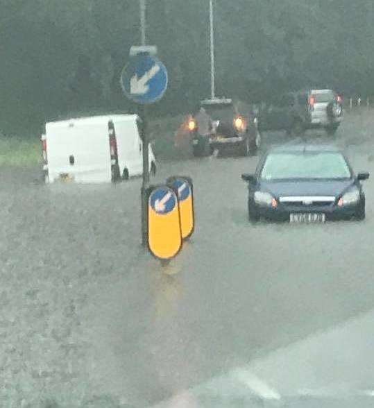 Flooding in Churchill Avenue, Chatham (2258879)