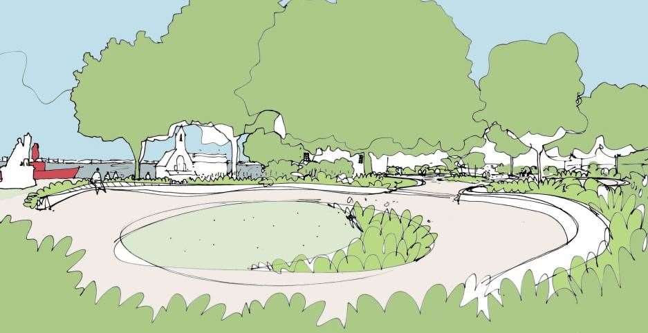 What part of the gardens could look like. Picture: Hyland Edgar Driver