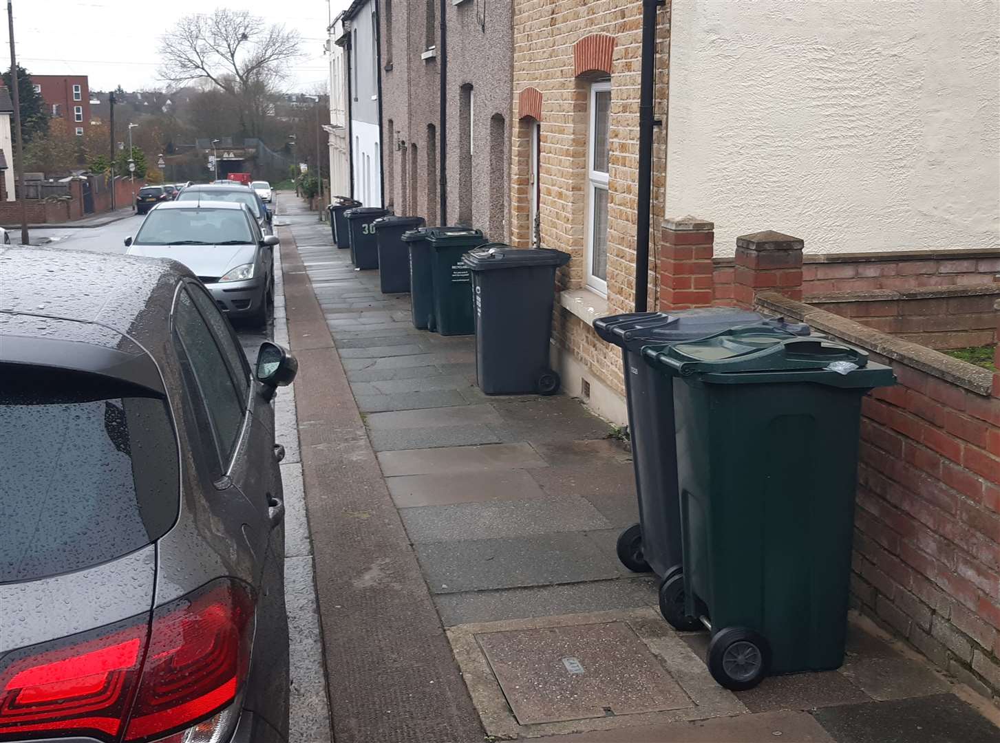 What restrictions you are under can be referenced to by the colour of your bins in Maiden Lane, Dartford
