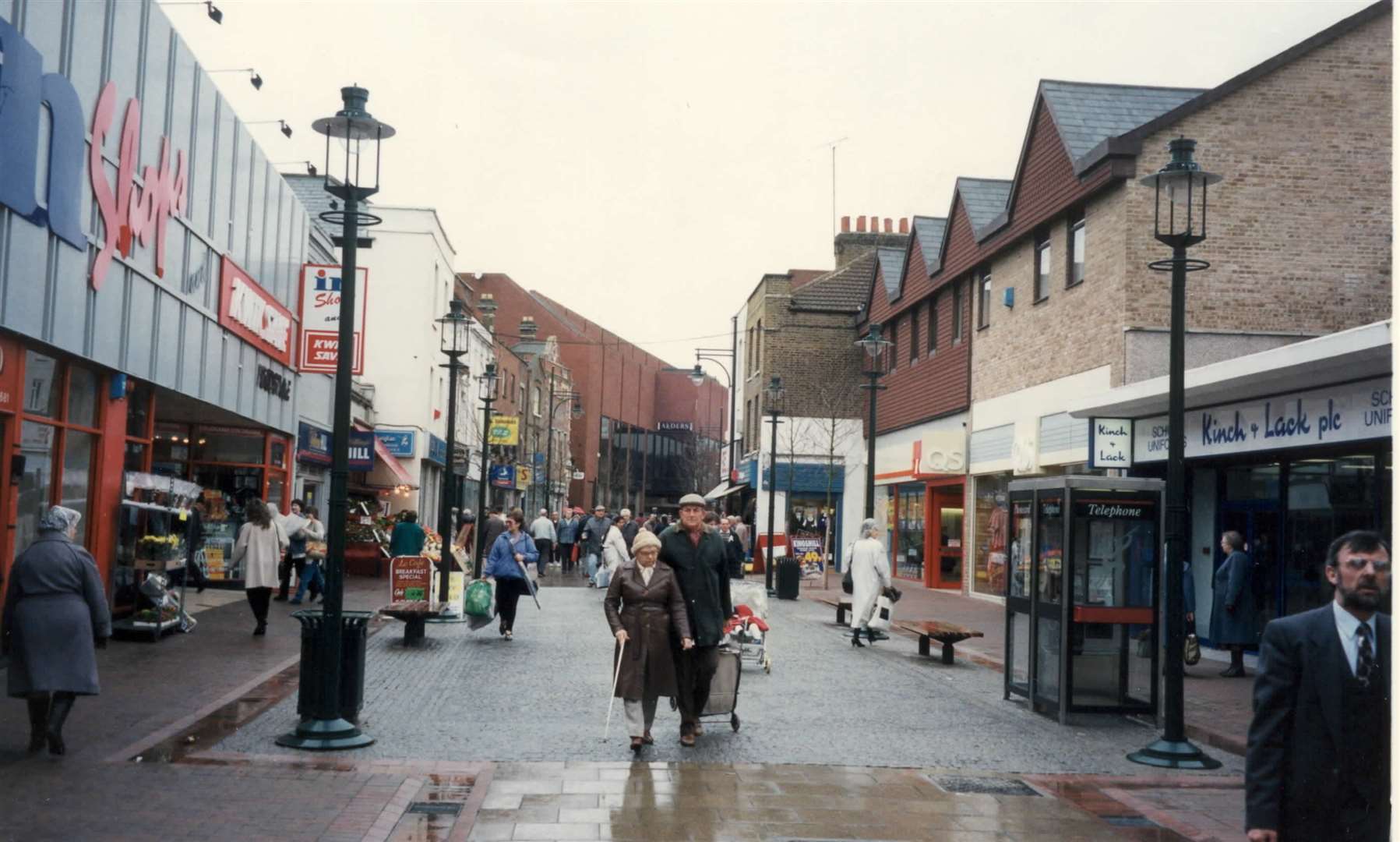 Chatham High Street in 1994. InShops on the left of the picture later became the Trafalgar Centre, which has been empty for several years