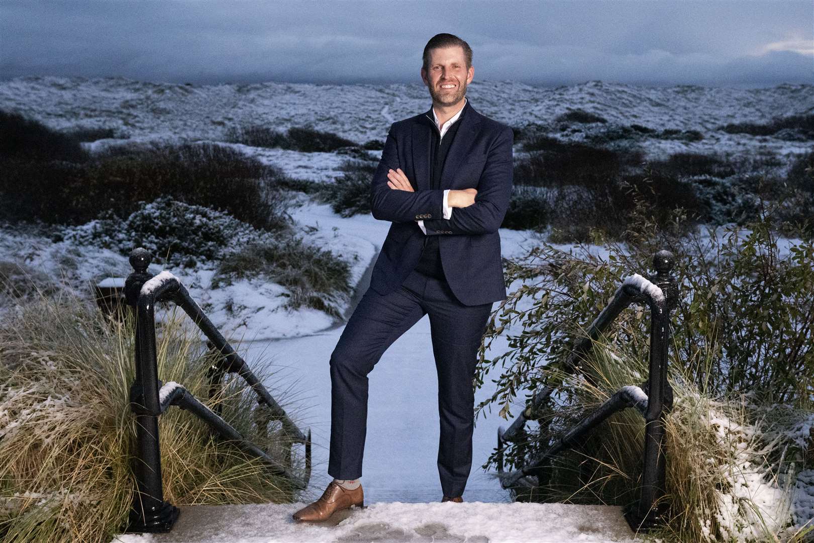 Eric Trump at Trump International Golf Links near Balmedie, Aberdeenshire on Tuesday (Jane Barlow/PA)