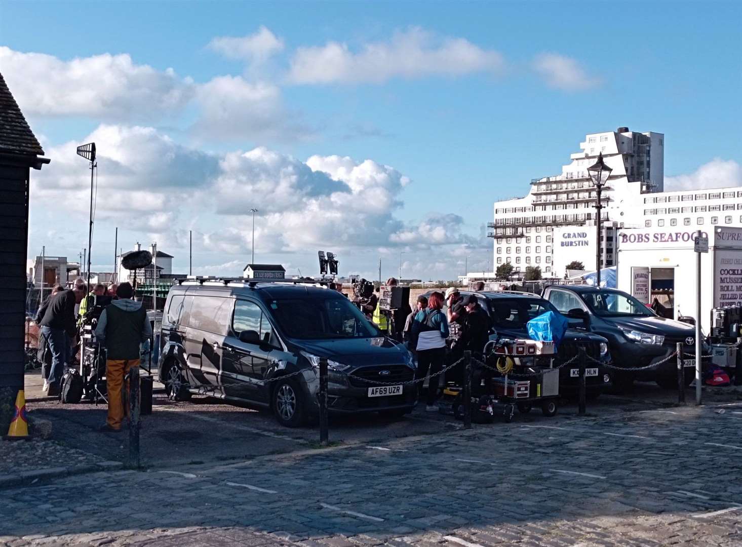 Police were called to the filming of a Netflix thriller in Folkestone. Picture: Bridget Chapman