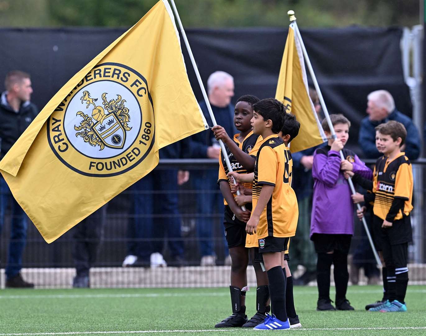 Cray Wanderers’ youth team players were among those in attendance at their FA Cup fourth qualifying round tie with Tonbridge Angels on Saturday. Picture: Keith Gillard