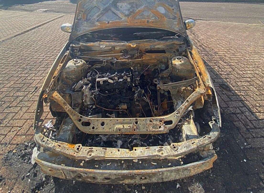 A Ford Focus belonging to a retired Gurkha was destroyed by fire in Maidstone last week